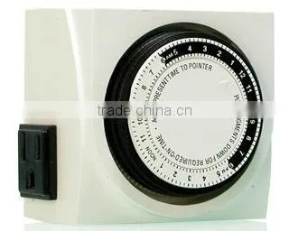 Dual Outlet Analogue Timer,Grow Light,Hydroponics Accessory