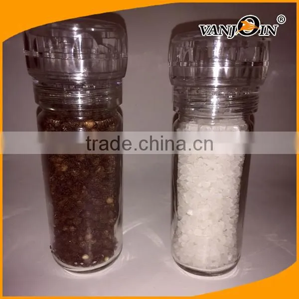 100ml Portable Manual Plastic Cooking Salt and Pepper Mill With Adjustable Coarseness photo-5