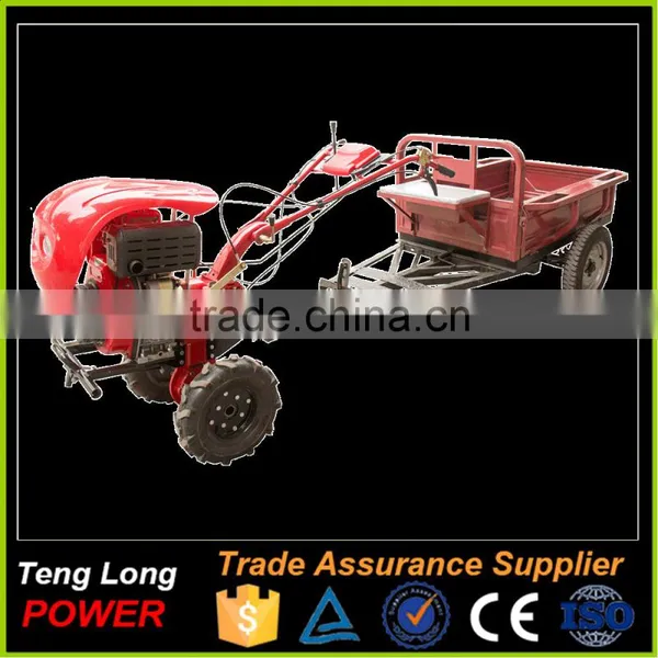 CE Approved Walking Agricultural Mini Power Tractor Tiller Trailer photo-2
