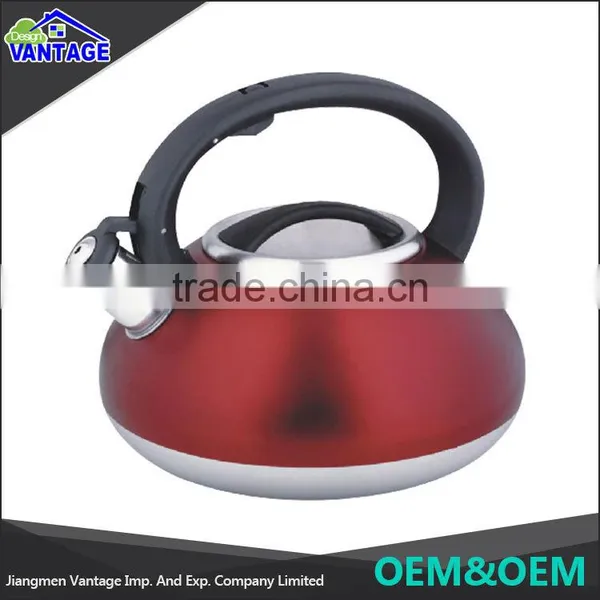 Stainless Steel Multi Color Flat Bottom Tea Kettle, Whistling Tea Kettle for Home photo-3