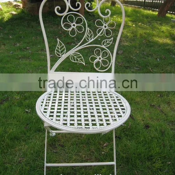 Antique White Foldable Outdoor Children Table Chair Set photo-3
