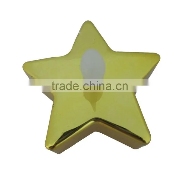 Christmas Star Shaped Metalic Battery Operated Led Tea Light Candle photo-4