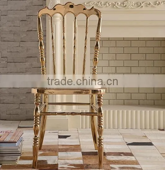 Quality Polished Titanium Golden Stainless Steel Luxury Modern Chiavari Chair LQ-SSC001T photo-2