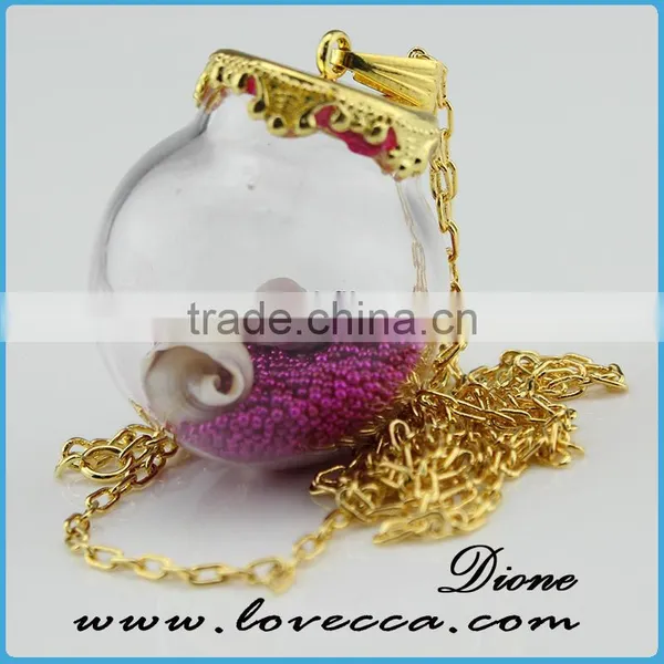 DIY Handmade Starfish Shell Glass Bottle Vial Wish Pendant Stagement Necklace photo-5