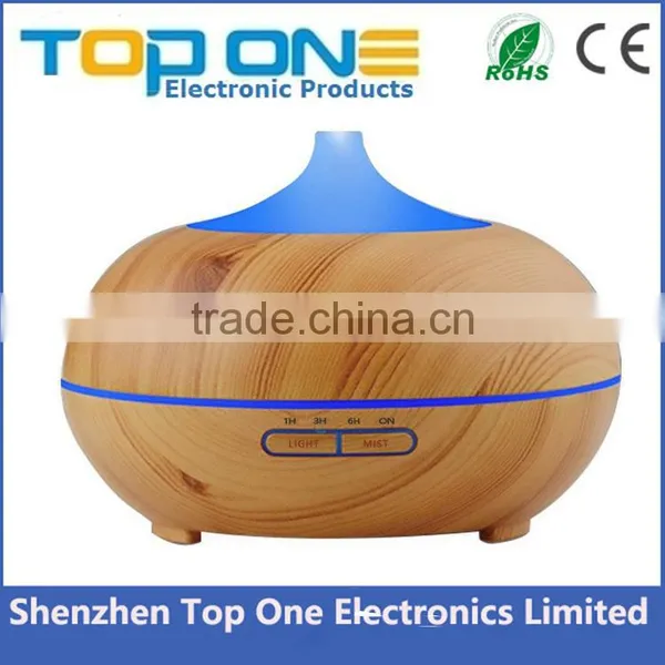 300ml Wholesale Electric Ultrasonic Wood Grain Essential Oil Diffuser photo-5