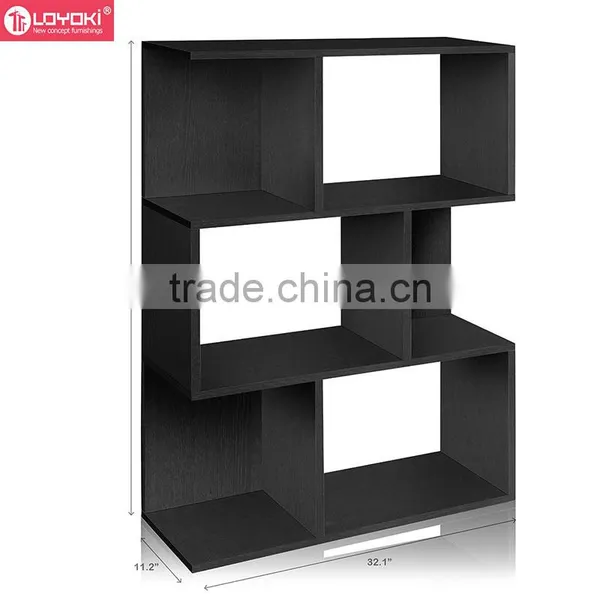 2016 New Wood Cube Storage Easy Assembly Wood Bookcase Home Furniture 3 Tier Bookshelf photo-3