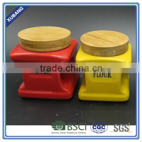 Jar Wholesale Unique Colorful Kitchen Ceramic Canisters Set Tea Container photo-6