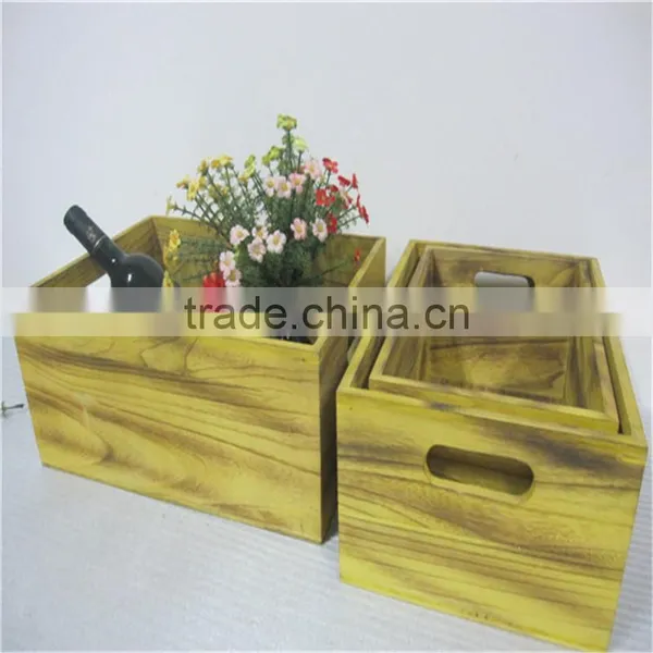 Modern Style Pine Wooden Storage Box Wooden Crates photo-5
