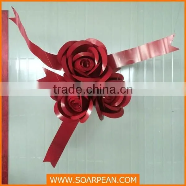Customized Decorative Red Metal Rose Flower photo-2
