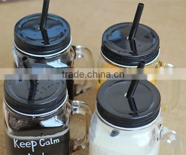 16oz Double Wall Cup With Lid and Straw Plastic Mug photo-3