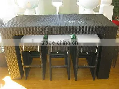 Rattan Modern Space-saving Cube Dining Set for Garden,patio and Outdoor photo-3