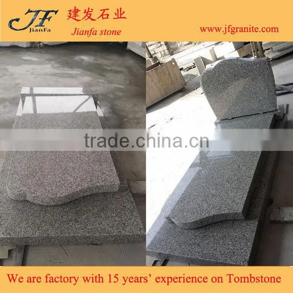 Grey Granite Wave Cover Plate Poland Style Tombstone & Monument photo-2