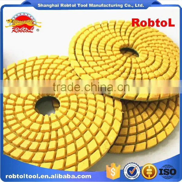 3" 50# Diamond Polishing Pads Hook and Loop Flexible Marble Granite Concrete Stone Wet Dry Grinding Floor Disc photo-6