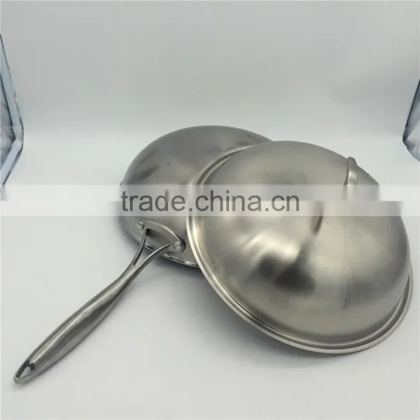 Stainless Steel Non-stick Cook Pan Hand Fry Wok Round Bottom Carbon Steel Wok photo-2