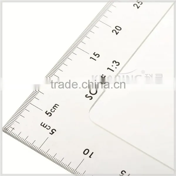 Kearing OEM Plastic Set Square Scales / Sew Scale Ruler 1: 3,plastic Transparent Triangle Scale Ruler # DM20 photo-2