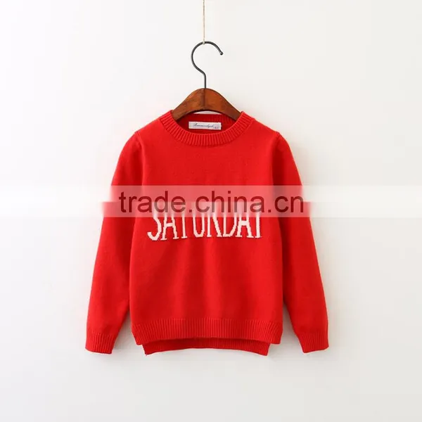 Knitted Cotton Girls Sweater Girl Designer Long Jumper photo-5