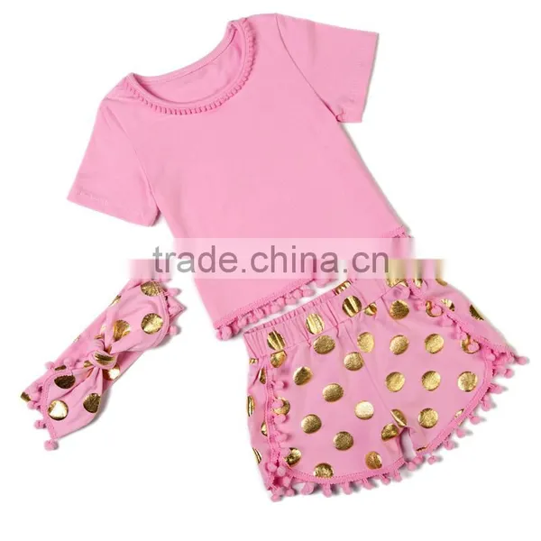 Toddler Summer Outfit Children Clothes Top and Shorts 3pcs Set photo-6