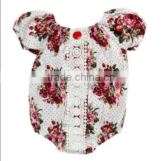Boutique Baby Romper 2017 Wholesale Baby Girl Rompers Soft Design Baby Lace Ruffle Romper for Kids photo-4