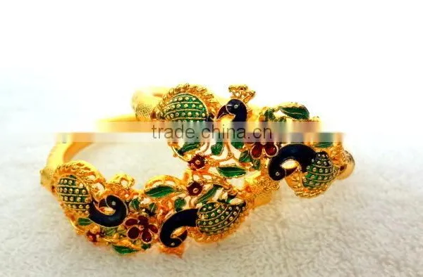 Fashion Bracelet Indian Design, Hand Enamelled Cuff Bracelet photo-4