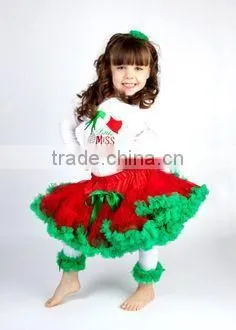 Lovely Girls Christmas Wear TuTu Dresses Red Pettiskirts Tulle Dress photo-4