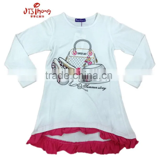 Baby Girls Tshirts White Clothing Wholesale Kids Fashion t Shirt 2015 Design