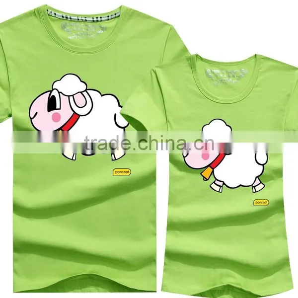 Custom Made Cheap Unique Lovely Cartoon Couple T-Shirts photo-2