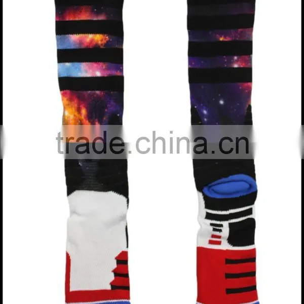 Custom Knee High Digital Print Compression Sublimation Stocking Basketball Elite Socks photo-5
