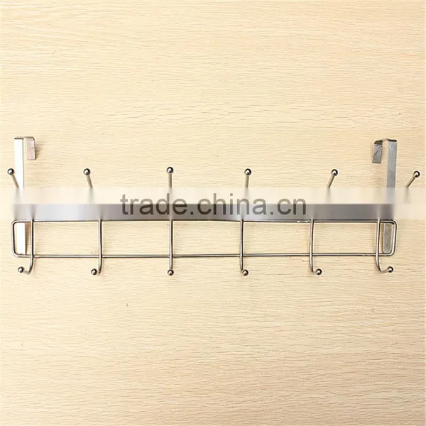 Lowest Price New Chrome Stainless Steel Door Hanger Storage Hat Coat Towel Hook Clothes Hanging With 12 Hooks photo-4