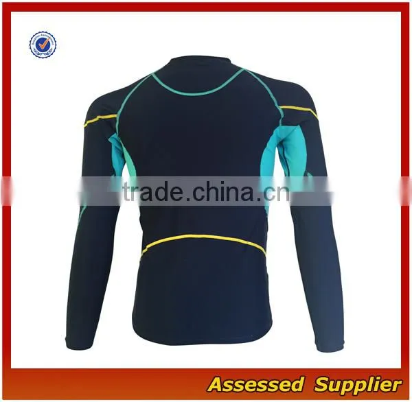 Hot Sale Sportswear Manufacturer Mens Compression Long Sleeve Rush Guard/Swim Shirt/Sun Protective Wholesale---AMY164284 photo-2