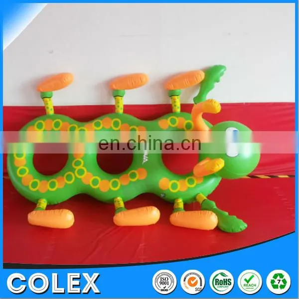 Inflatable Baby Float Boat Carpenterworm Shape Animals Swimming Ring Safty PVC Material