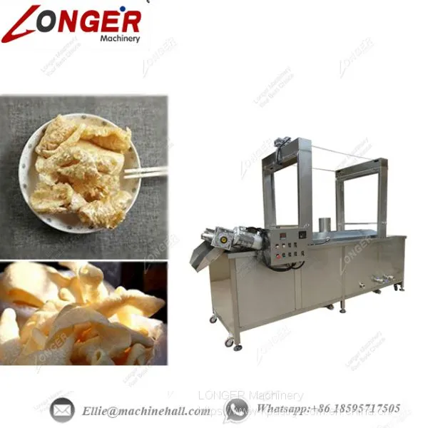 Pork Skin Continuous Frying Machine|Commercial Pork Skin Fryer