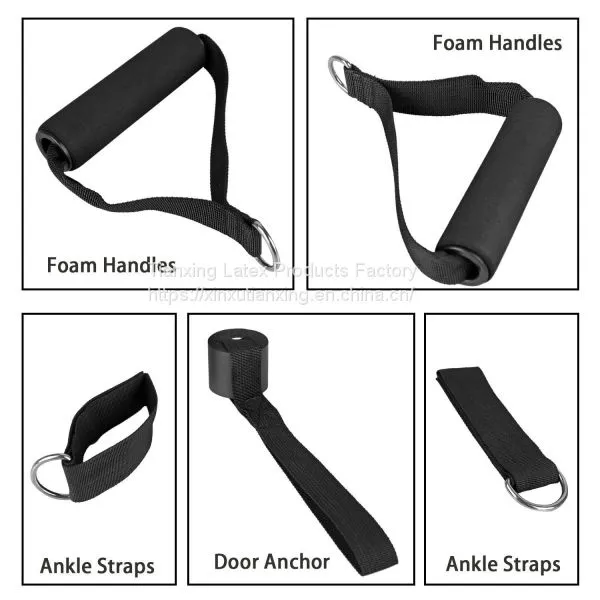 Hot Fashion Exercise Resistance Workout Fitness Band 5 Level Latex Tubes Set photo-5