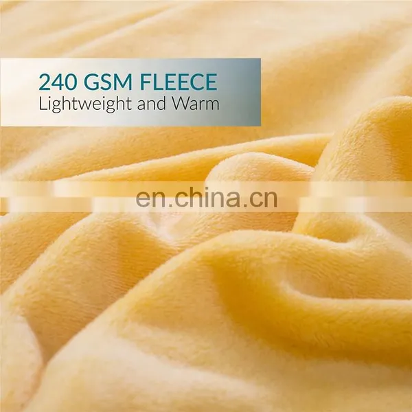 Luxury Super Soft Moving Double Sided Superfine Fiber Flannel Blanket Set For Winter photo-4