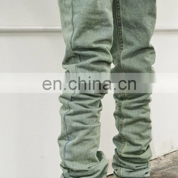 DiZNEW Distressed Ripped Homme Fashion Custom Skinny Jeans Stacked Mens Jeans photo-4