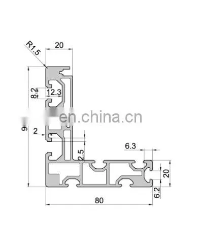 SHENGXIN T Slot 8090 Industrial Aluminium Extrusion Profiles photo-2