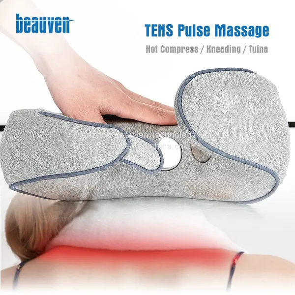 Electric Pulse Memory Foam Neck Massager With Washable Removable Cover photo-3