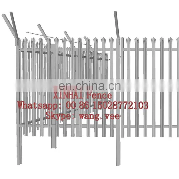 High Security Signal Base Station Powder Coated W Section Triple Pointed Metal Palisade Fence photo-3