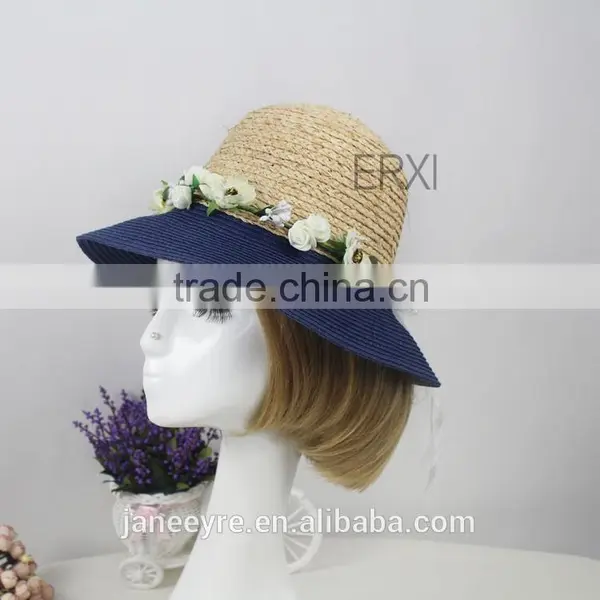 High Quality Womens Sun Beach Promotional Straw Hat Different Color photo-6