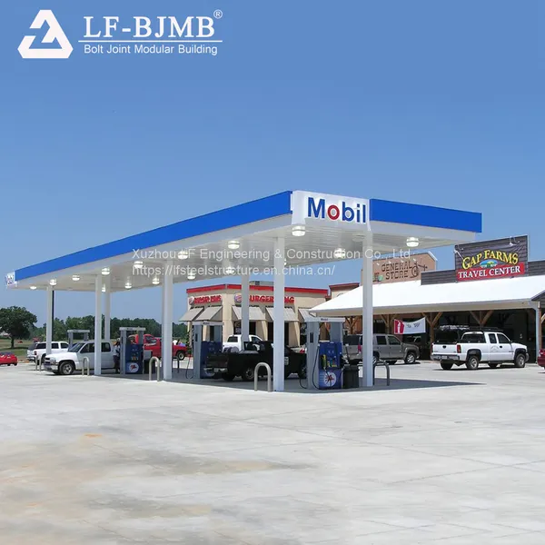 LF Steel Structure Gas Station Canopy Construction Price For Petrol Station Canopy photo-4