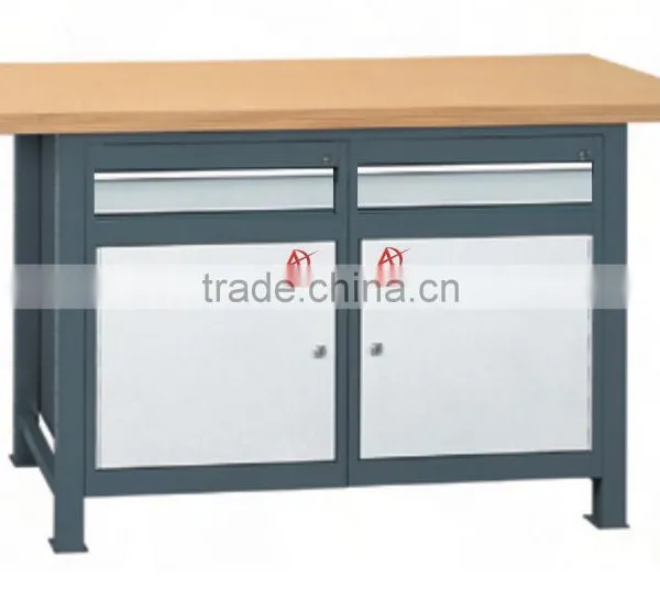 Cold Rolled Steel Garage Use Workbench With Wood Top AX-3322
