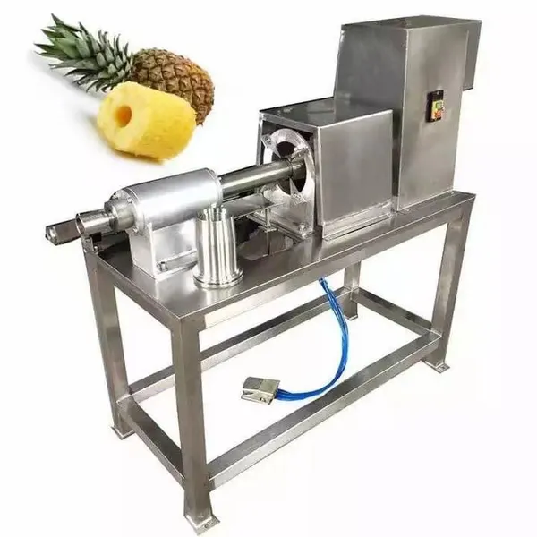 Pineapple  Core Cutting Peeling Slicer Peeler Coring Machine