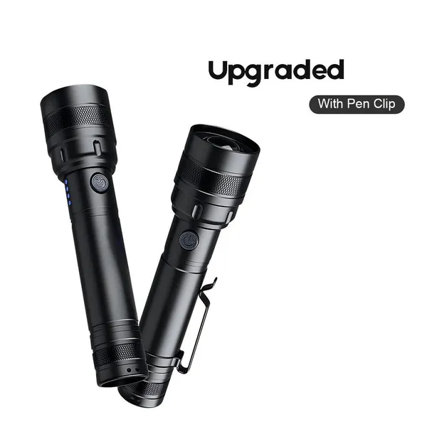Wholesale T6 LED Flashlight Telescopic Zoom 280LM Rechargeable Torch With 4-level Battery Indicator IPX4 Waterproof for Daily Carry Camping photo-4