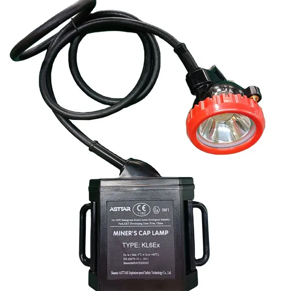Waterproof LED Miner Cap Lamp Kl6ex ATEX Certified Corded