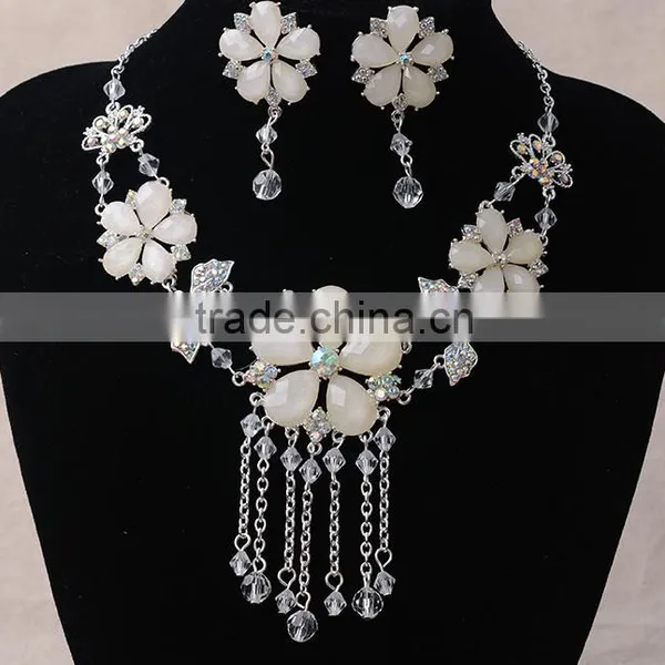 2016 China Wholesale Fashion Tassel Beads Flower Necklace Set photo-3