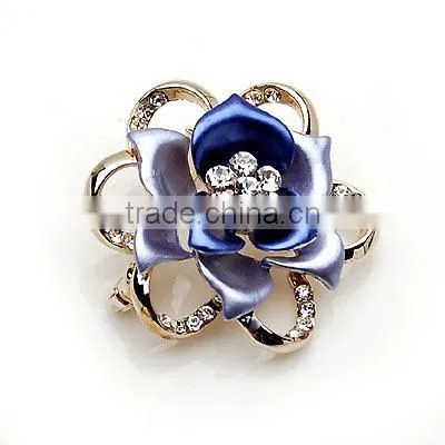 Classic Joker Set Crystal Rhinestone Flower Brooch photo-5