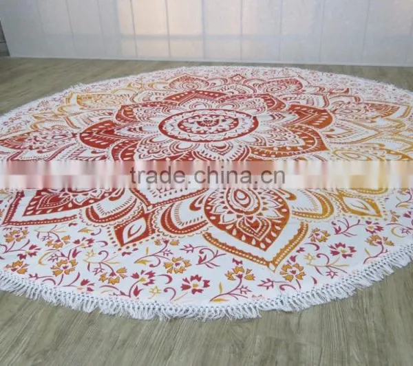 Round Towel Beach Wrap Throw Hippie Yoga Mat Indian Mandala Roundies photo-2
