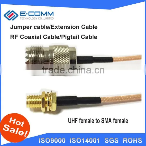 New UHF Female Jack Nut Connector Switch SMA Female Jack Nut Connector RG174 Wholesale 20CM 8" Adapter photo-3