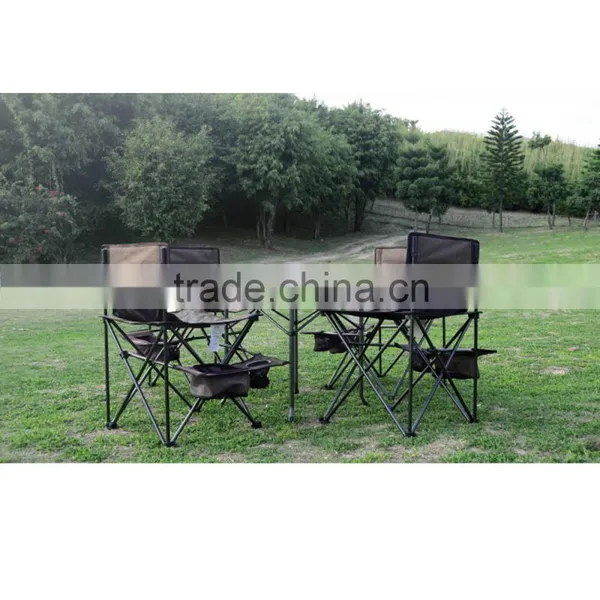 5 PCS Garden Furniture Cast Aluminium Camping Folding Table Chair photo-4