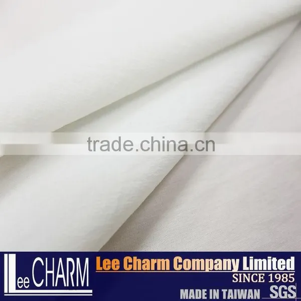 White Thin Elastic Plain Fabric Nylon Spandex photo-6