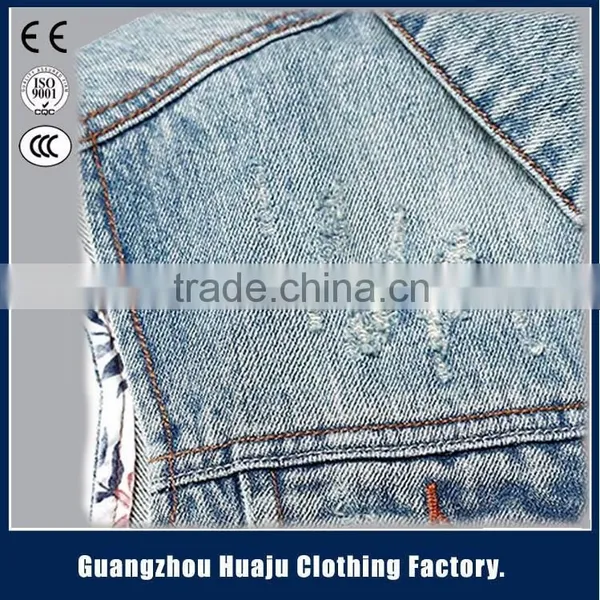 Wholesale 100% Cotton Indigo Fashion Men Biker Denim Waistcoat photo-5